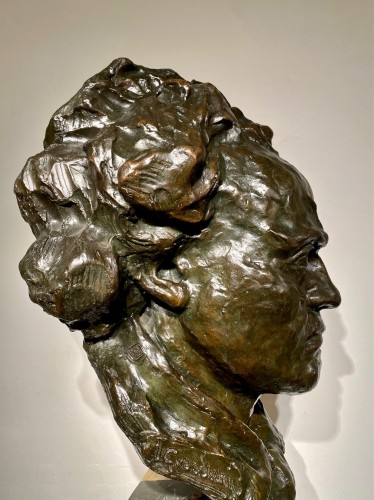 Antiquités - A large Bronze Bust Of Beethoven- Italo Giordani -Valsuani Cire Perdue