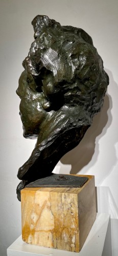 Antiquités - A large Bronze Bust Of Beethoven- Italo Giordani -Valsuani Cire Perdue