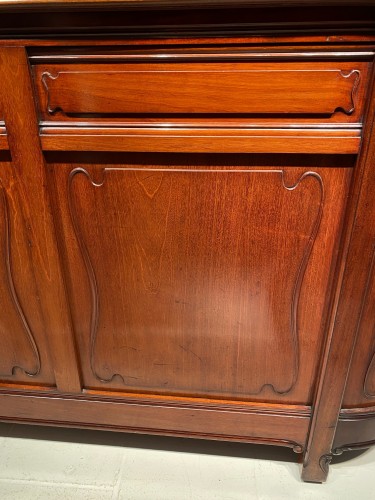 Art nouveau - Pair Of Art Nouveau Mahogany Counters