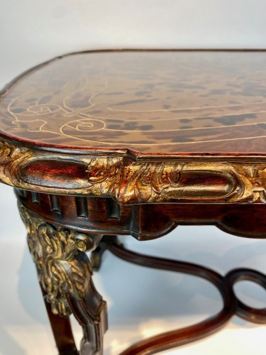 Antiquités - A tortoiseshell Coffee / side table by Maison Franck