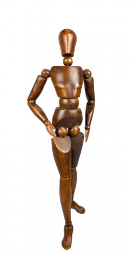 Articulated Studio Mannequin In Walnut, Early 20th Century