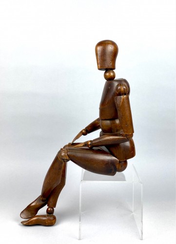 19th century - Articulated Studio Mannequin In Walnut, Early 20th Century