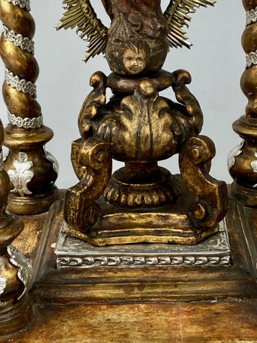 XVIIIe siècle - Tabernacle du début du XVIIIe siècle en bois et argent massif