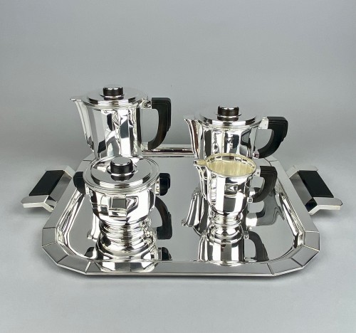 Ravinet d’Enfert -  Service à thé et à café en argent massif et ébène 1925 - Robin Kowalski Antiques