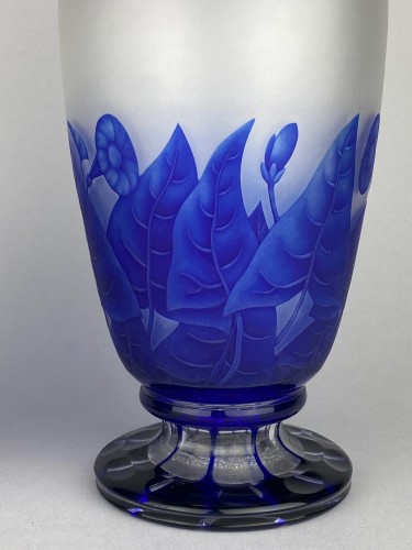 XXe siècle - Paire de vases overlay en cristal de Bohème