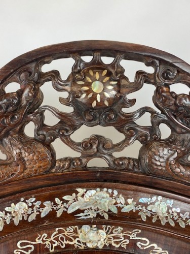 Grand écran Chinois en bois et nacre - Robin Kowalski Antiques