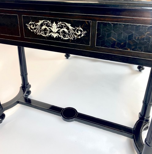 Bureau Napoléon III en ébène et ivoire  - Napoléon III