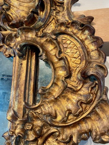 Louis XV - Pairede miroirs Vénitiens en bois doré vers 1780