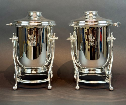 Pair Of 19th Century Christofle Coolers - silverware & tableware Style 