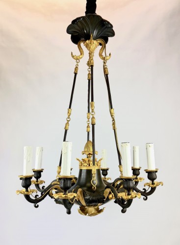 Charles X bronze chandelier - Lighting Style Restauration - Charles X