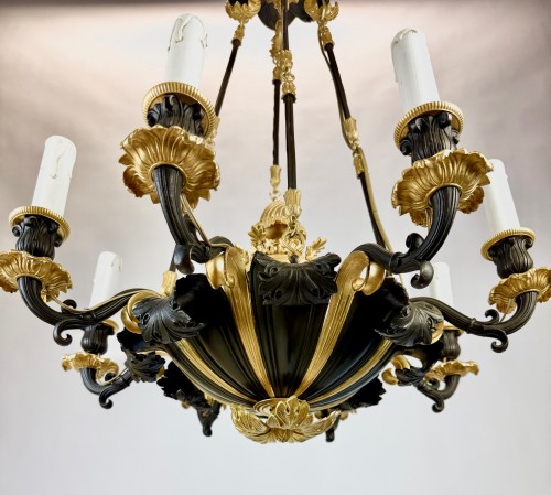 Charles X bronze chandelier - Restauration - Charles X
