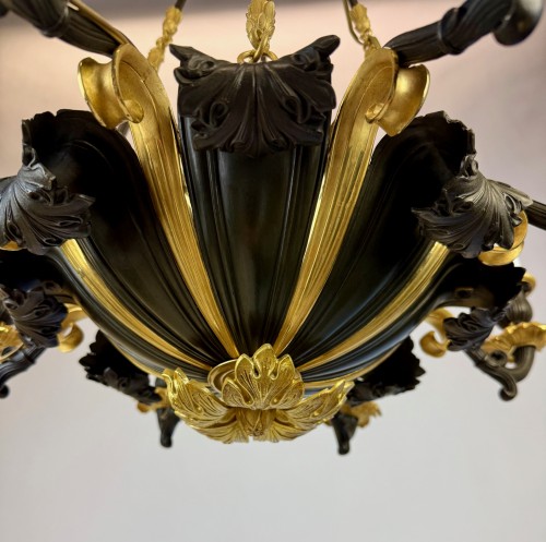 Restauration - Charles X - Charles X bronze chandelier