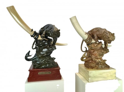 Une sculpture en plâtre et en bronze Alfons Lambert Baggen (1862 – 1937)