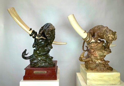 Sculpture  - Une sculpture en plâtre et en bronze Alfons Lambert Baggen (1862 – 1937)