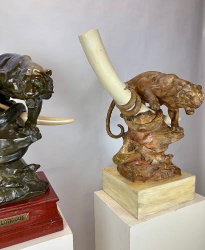 Une sculpture en plâtre et en bronze Alfons Lambert Baggen (1862 – 1937) - Robin Kowalski Antiques
