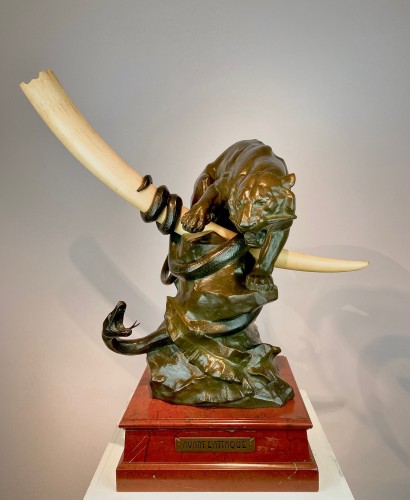 Une sculpture en plâtre et en bronze Alfons Lambert Baggen (1862 – 1937) - Art Déco
