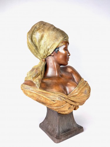 Porcelain & Faience  - Goldscheider, Terracotta Bust Of A Nubian Woman