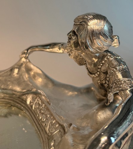 Art Nouveau Silver-plated Bronze Centerpiece - 