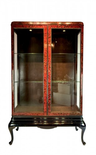 Maison Franck - Vitrine de style Art deco en écaille de tortue et bois noirci