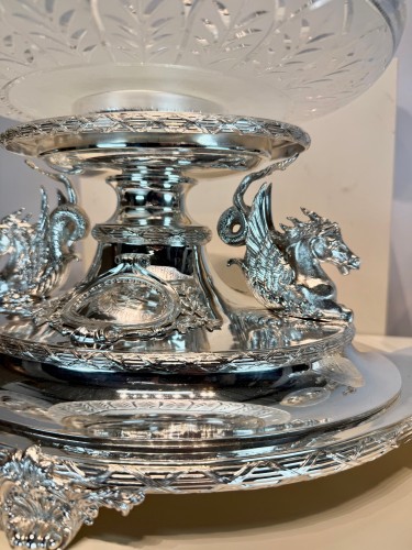 Garniture de table du XIXe siècle en bronze argenté et cristal, en dix pièces, par Mappin & Web - Robin Kowalski Antiques