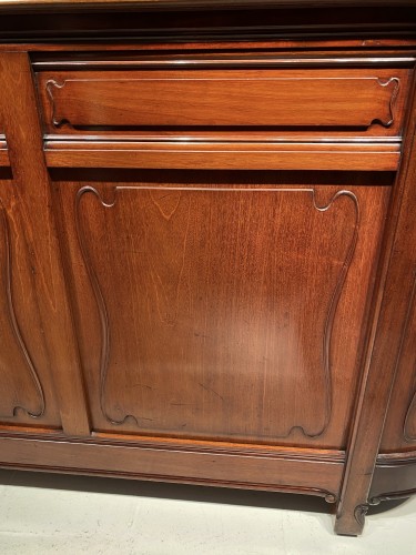 19th century - Pair of Mahogany Art Nouveau display counters with Glass Vitrines