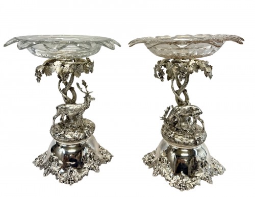 A Pair Of Solid Silver Centerpieces Signed Van Kempen & Begeer
