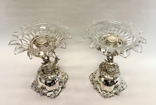 silverware & tableware  - A Pair Of Solid Silver Centerpieces Signed Van Kempen &amp; Begeer
