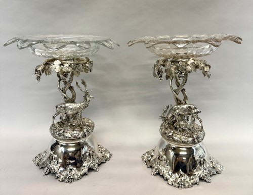 19th century - A Pair Of Solid Silver Centerpieces Signed Van Kempen &amp; Begeer