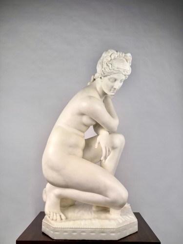19th century - Sculpture In Carrara Bianco Marble, Venus, By Ferdinando Vichi  (1875–1945)