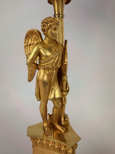 Pair Of Empire Gilt Bronze Candelabra, Early 19th Century - 