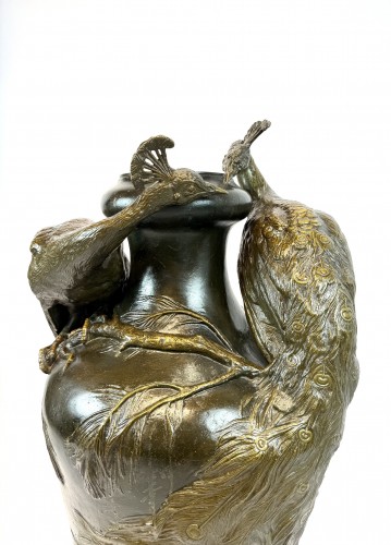 Objet de décoration Cassolettes, coupe et vase - Monumental vase Art nouveau en bronze