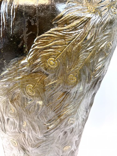 Monumental vase Art nouveau en bronze - Art nouveau