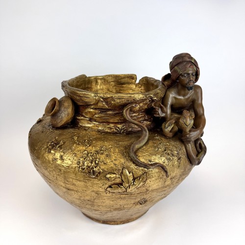 Sculptural Terracotta Planter/plant Pot From The Early 20th Century - 