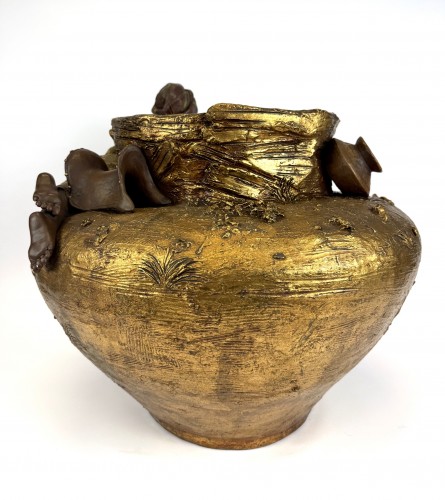 Antiquités - Sculptural Terracotta Planter/plant Pot From The Early 20th Century