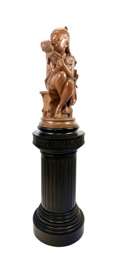A Terracotta Sculpture From The Late 19th Century By Polydor Comein