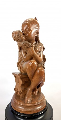 A Terracotta Sculpture From The Late 19th Century By Polydor Comein - Sculpture Style 