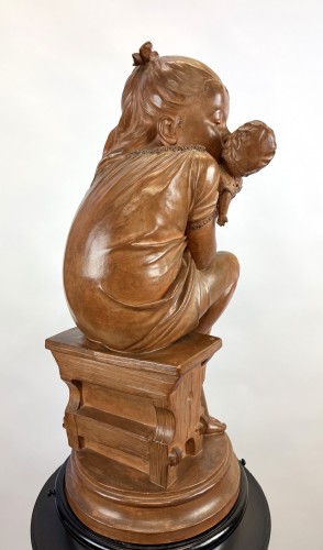 Antiquités - A Terracotta Sculpture From The Late 19th Century By Polydor Comein