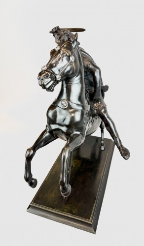 Sculpture  - A Bronze Equestrian Sculpture Depicting Alexander The Great