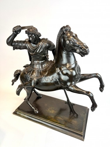 Antiquités - A Bronze Equestrian Sculpture Depicting Alexander The Great