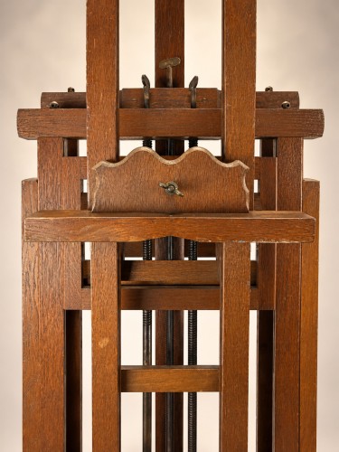 Grand chevalet d’atelier d’artiste en chêne - Mobilier Style 