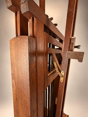 Grand chevalet d’atelier d’artiste en chêne - Robin Kowalski Antiques