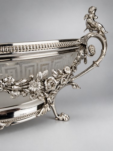 Centerpiece Silver-plated Metal Planter By Cailar &amp; Bayard, France 19th century - 