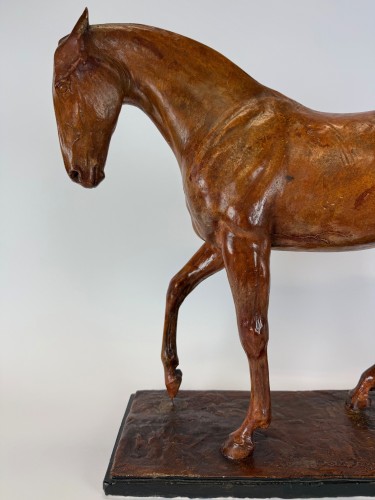 Domien Ingels (1881–1946) cheval Quick Star, plâtre original d’atelier - Sculpture Style 
