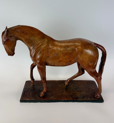 Domien Ingels (1881–1946) cheval Quick Star, plâtre original d’atelier - 