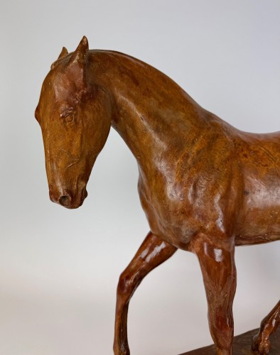 Antiquités - Domien Ingels (1881–1946) cheval Quick Star, plâtre original d’atelier