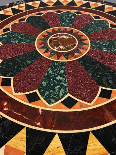 A Fine "Grand Tour" Walnut Centre Table with Specimen Marble Top - 