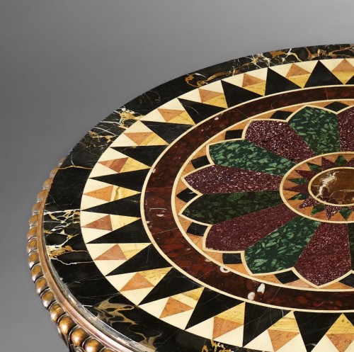  - A Fine "Grand Tour" Walnut Centre Table with Specimen Marble Top