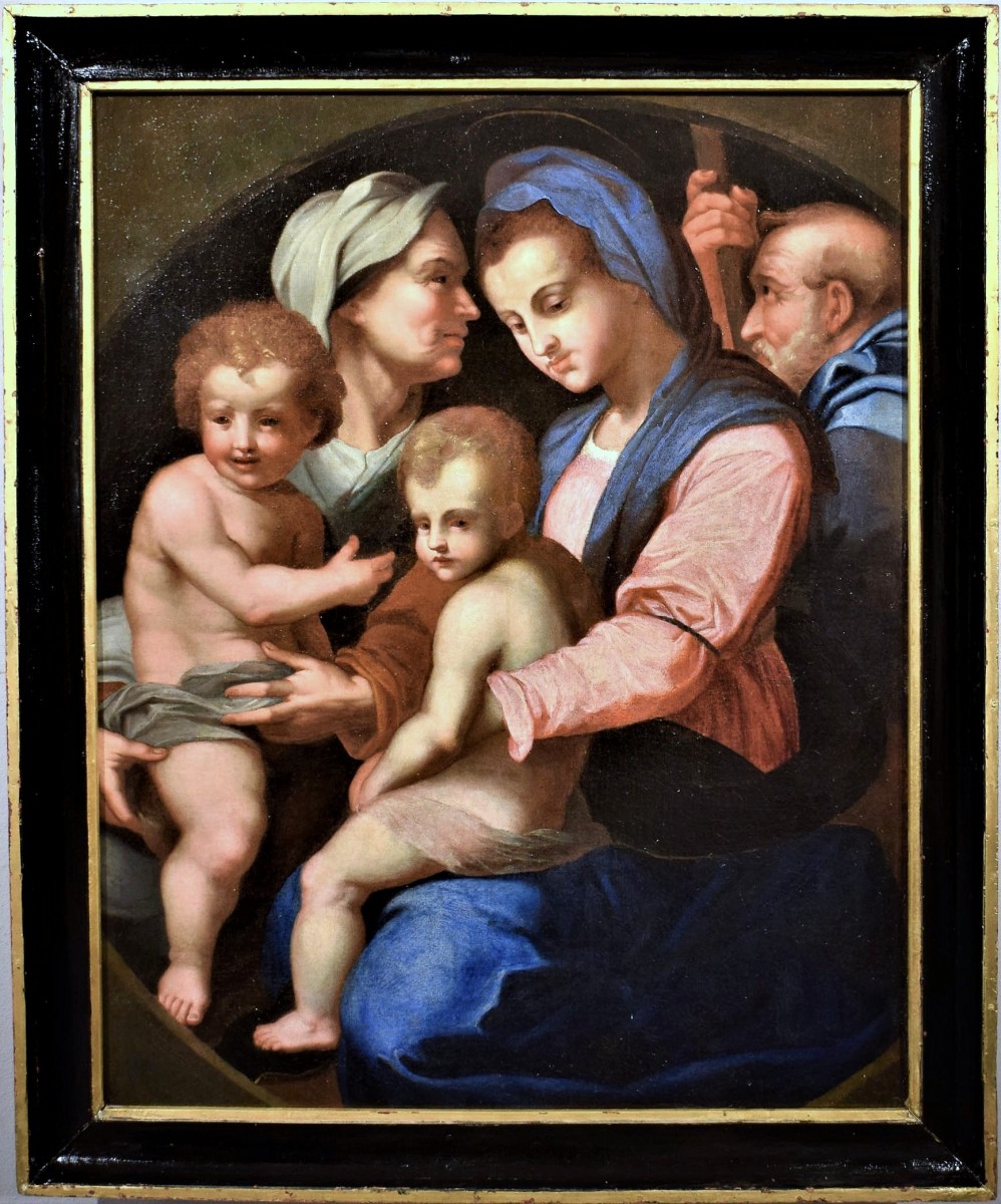 Toile Sainte Famille 20x25cm - Frères Bonella - Made In Italy - Déco Religieuse