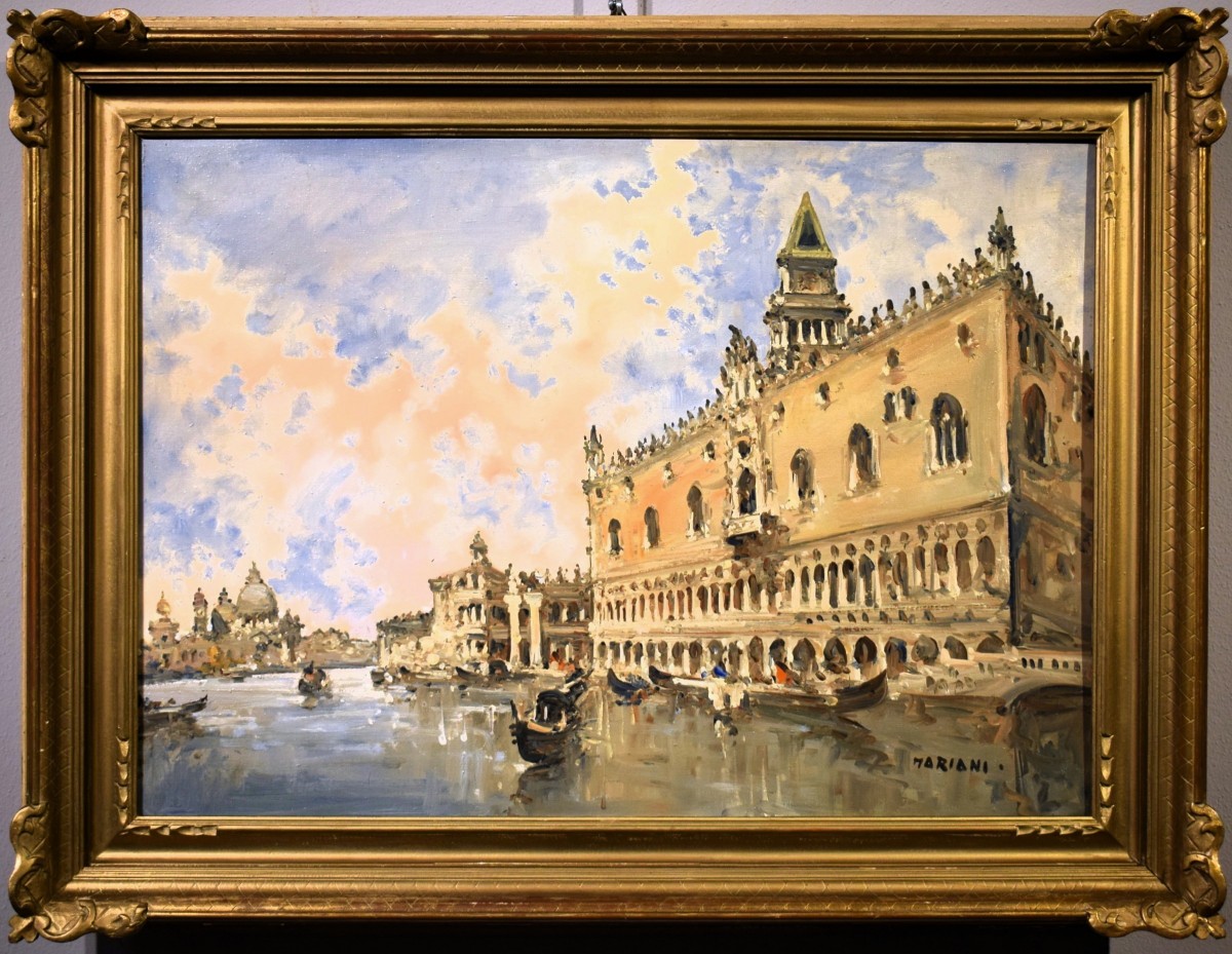 Venice, St. Mark's Basin - Giovanni Riva (Turin 1890 - 1973) - Ref.124831