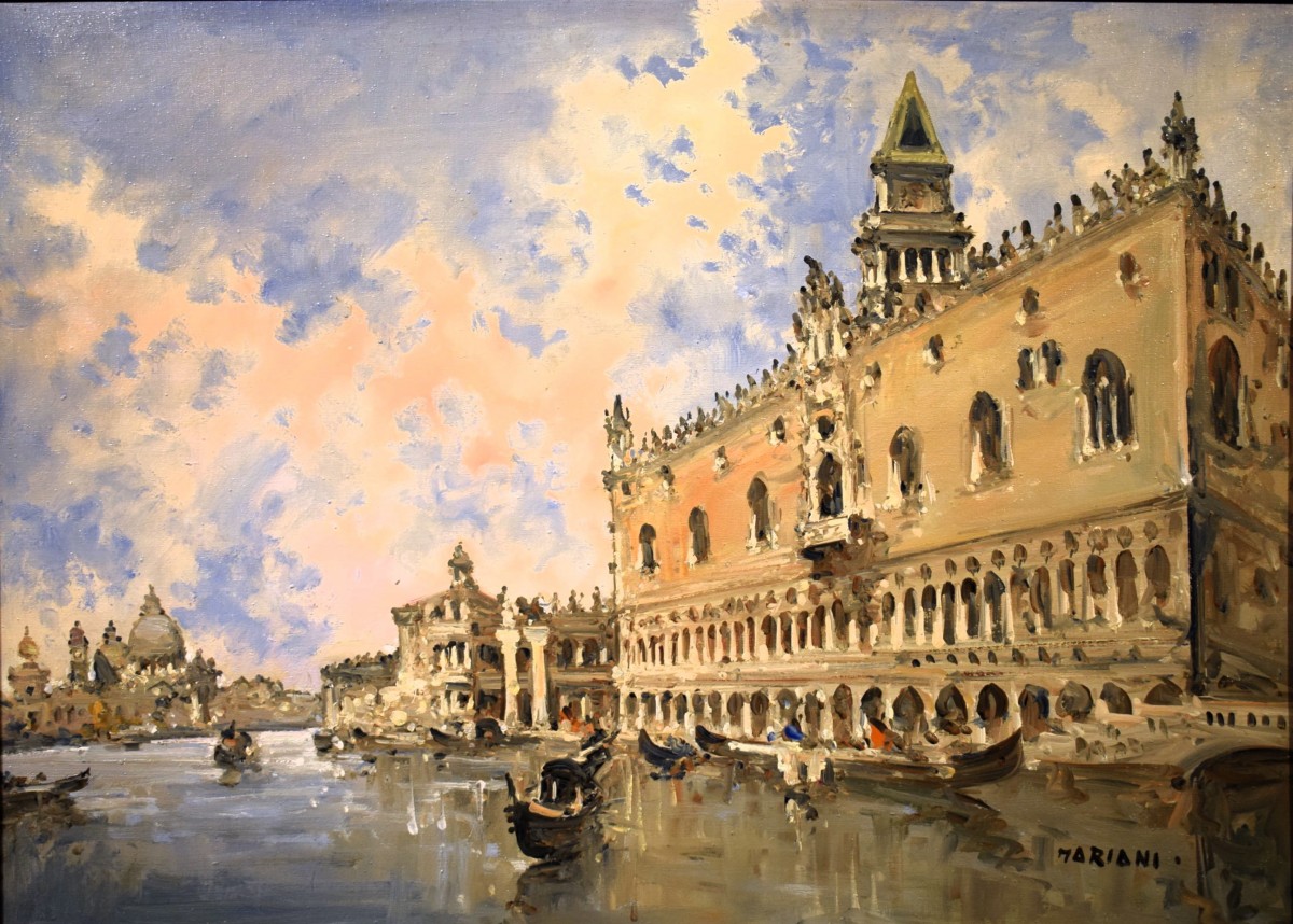 Venice, St. Mark's Basin - Giovanni Riva (Turin 1890 - 1973) - Ref.124831